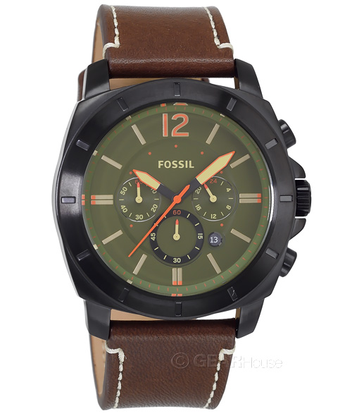 Buy FOSSIL Privateer Mens Chronograph Watch, Olive Green Dial