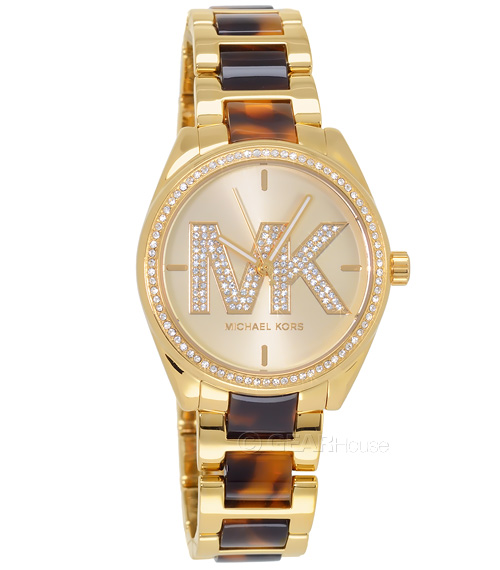 時計 MICHAEL KORS WATCH AND 18k GOLD NECKLACE Amazon.com: Michael Kors Parker Stainless Steel Watch with