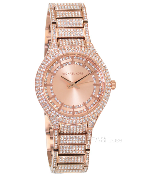 Michael Kors Mid Camille Womens Rose Gold Watch, Pave  display picture 1