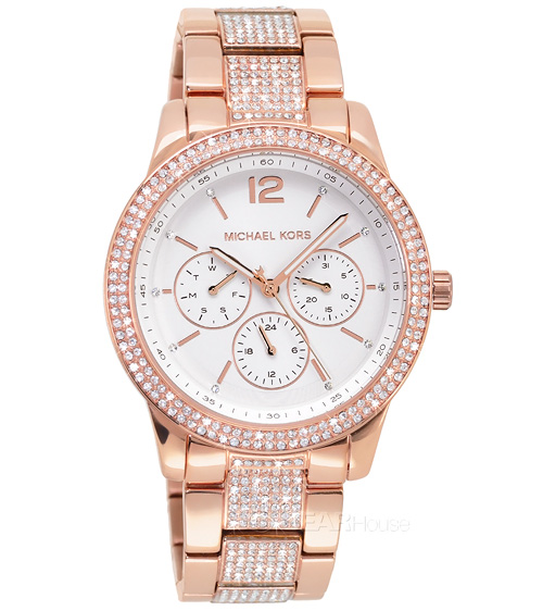 Michael Kors Tibby Womens Pave Glitz Watch, White Dial  display picture 1