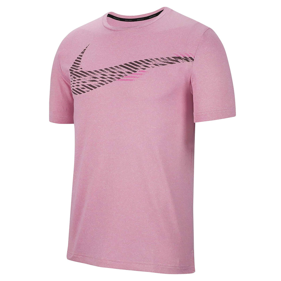 NIKE PRO Mens Hyper Dry Training Graphic Tee Gym T-Shirt - Fire Pink ...