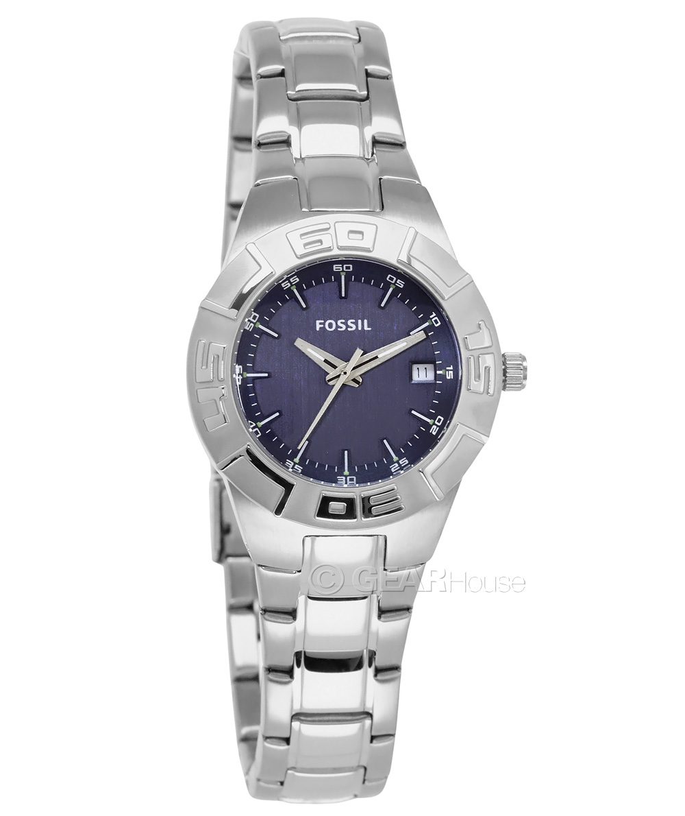 FOSSIL Womens 100m Casual Diver Watch, Blue Dial Date  display picture 3