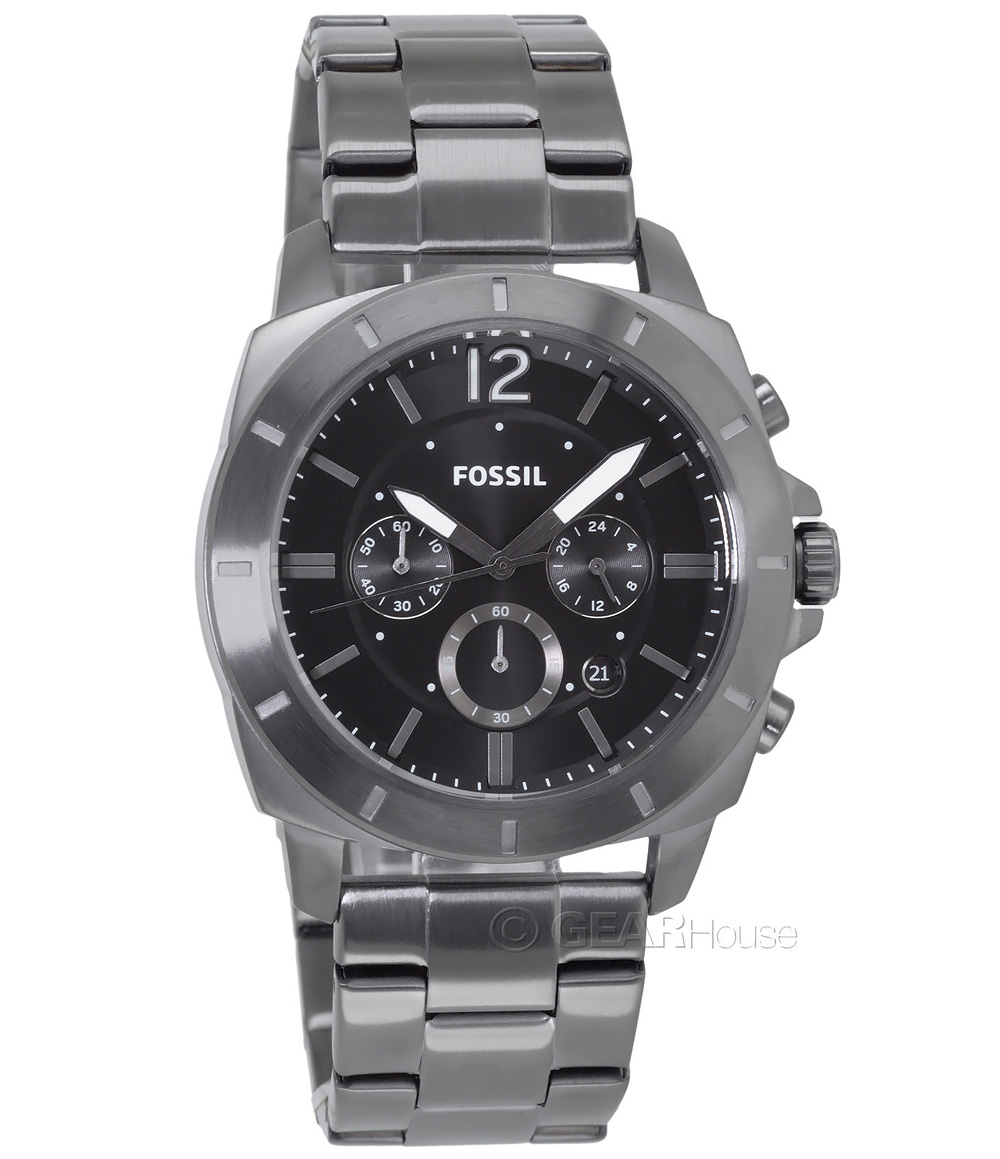 Fossil Dark Gray Stainless Steel Bracelet Relic By Fossil Mens Automatic Gray Stainless Steel Bracelet  main image 2